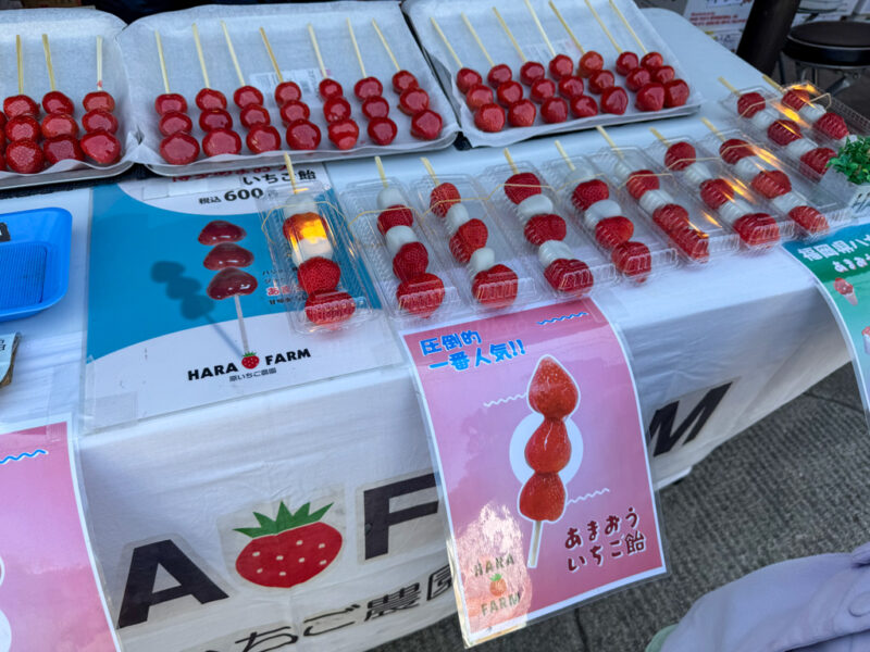 strawberries at yufuin 