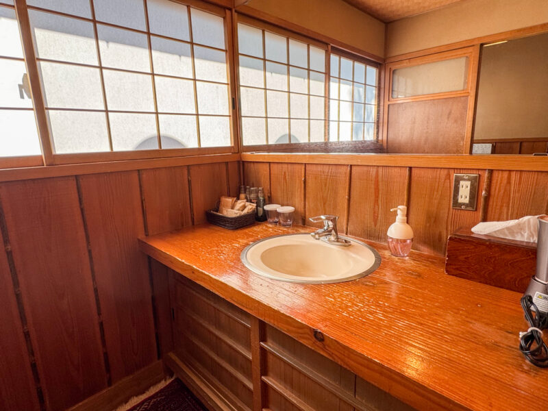 sink at Yama no Hotel Musouen in Yufuin