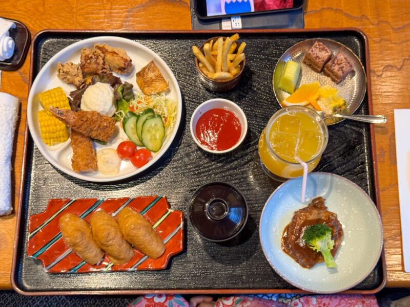 kids meal at Yama no Hotel Musouen in Yufuin