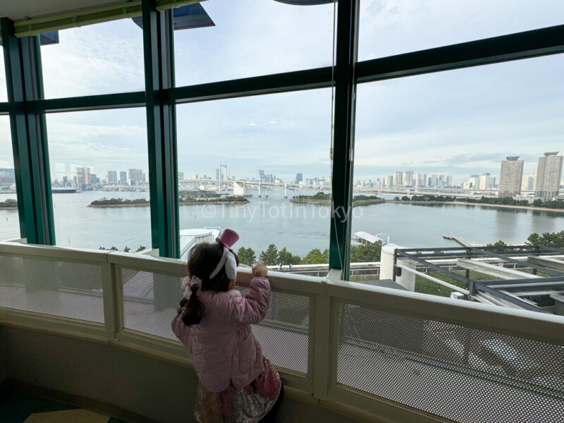 view of tokyo bay from aqua city