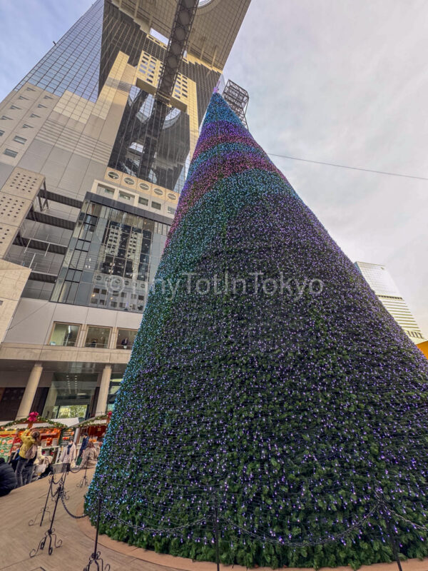 tree at umeda christmas market in osaka
