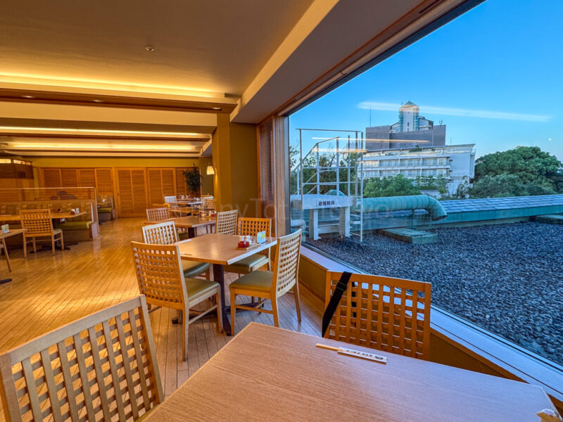 View from the restaurant at hotel nagashima