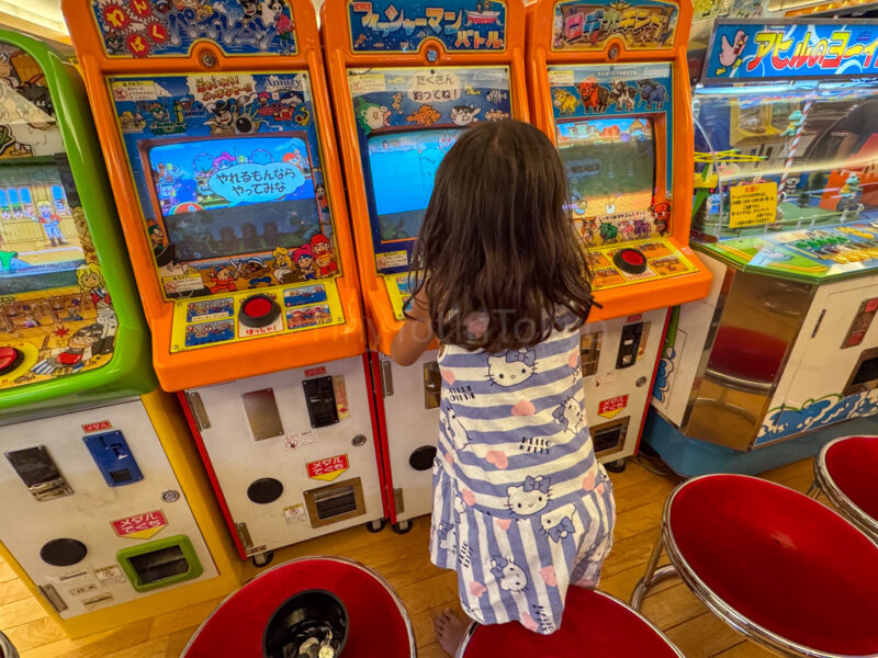 A child playing games at Hotel Nagashima