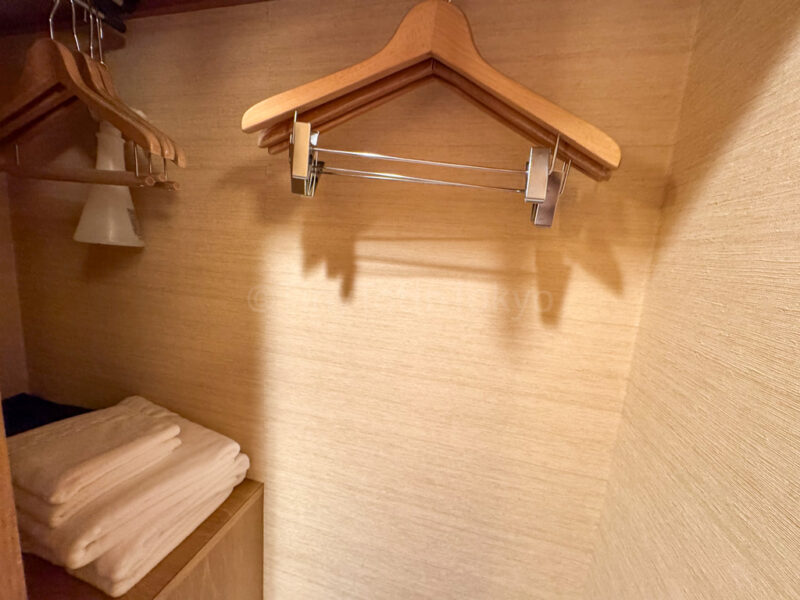closet hanger at Hotel Nagashima