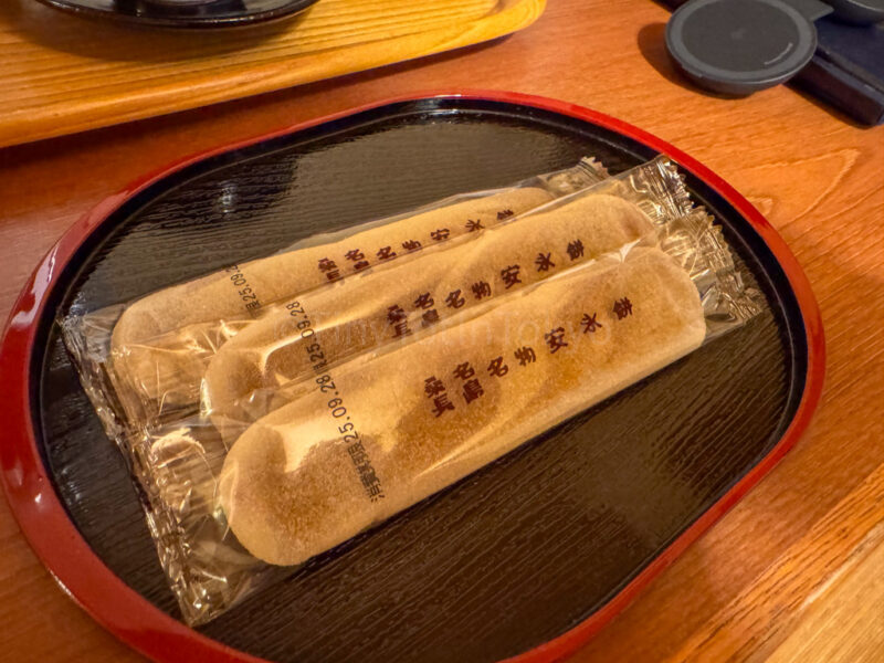 complimentary snacks at Hotel Nagashima