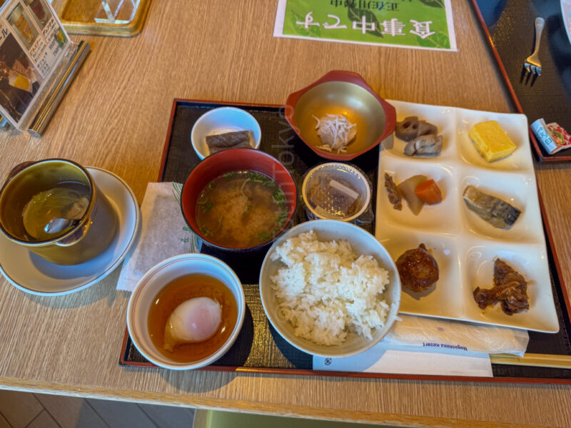 Japanese breakfast at hotel nagashima