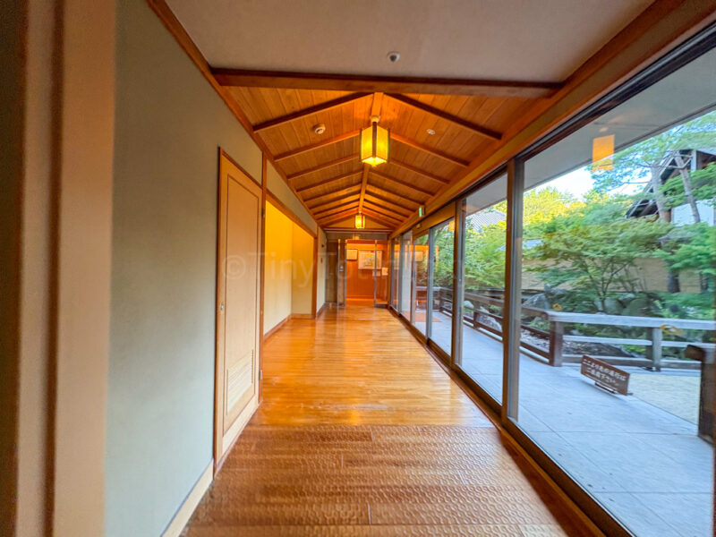 Corridor to onsen at Hotel Nagashima