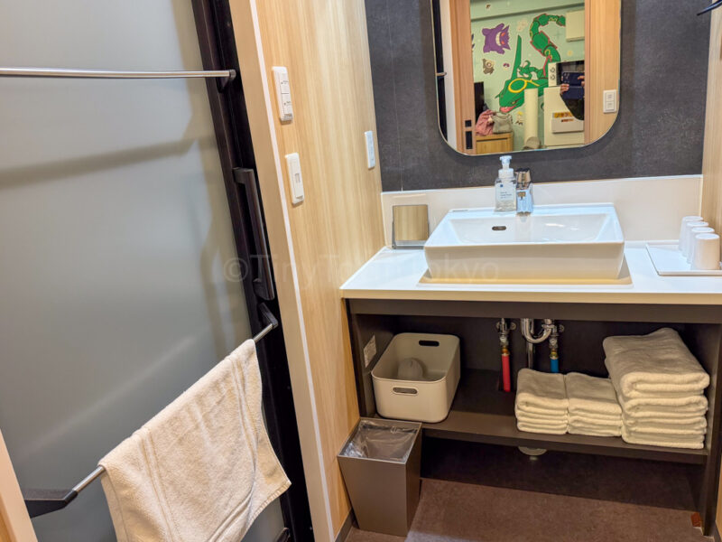 washroom at MIMARU Japan Pokemon hotel