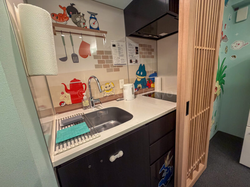 kitchenette at MIMARU pokemon hotel japan