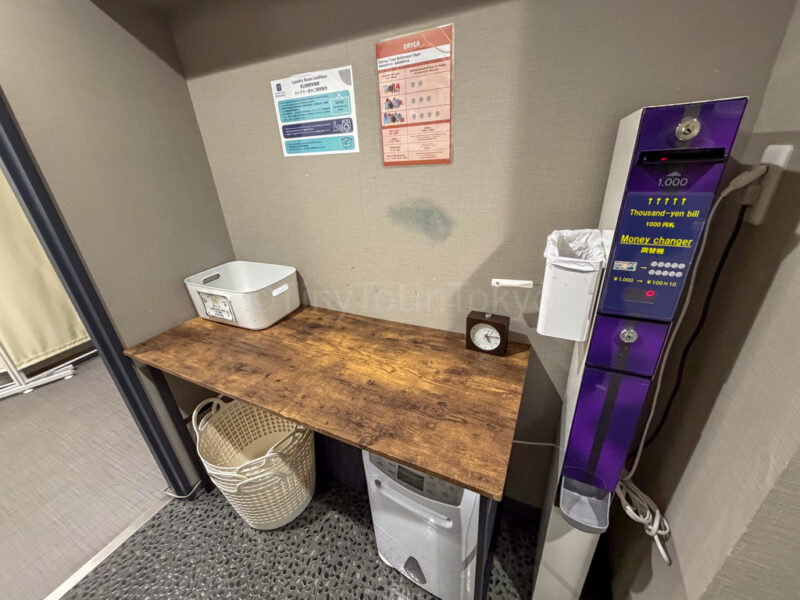 folding table for laundry at MIMARU Japan Pokemon hotel room