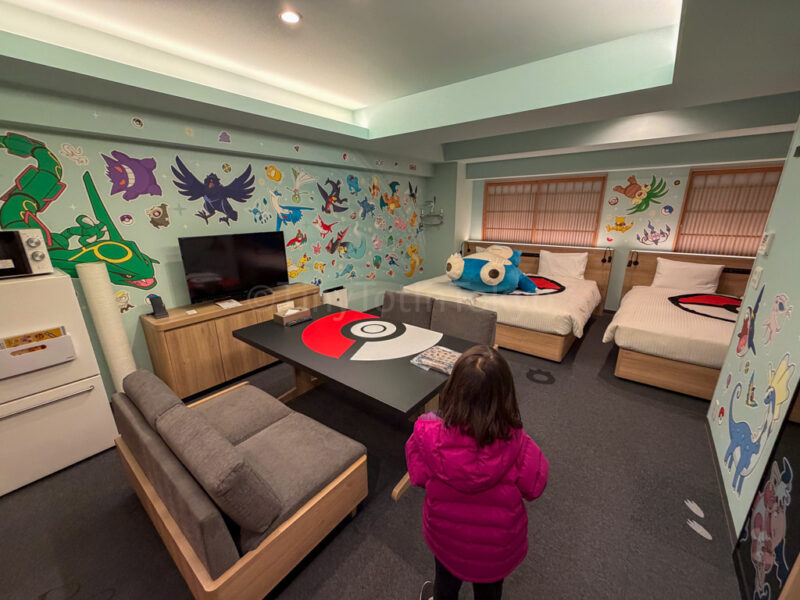 a child in the MIMARU pokemon hotel japan