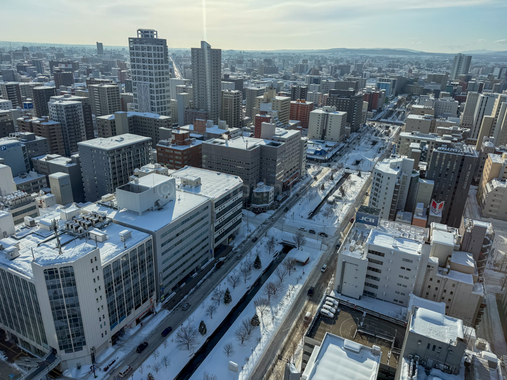 View of Sapporo Hotels in Winter