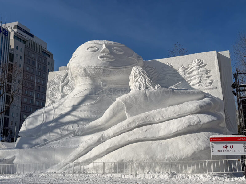 jomon period snow sculpture at yuki matsuri