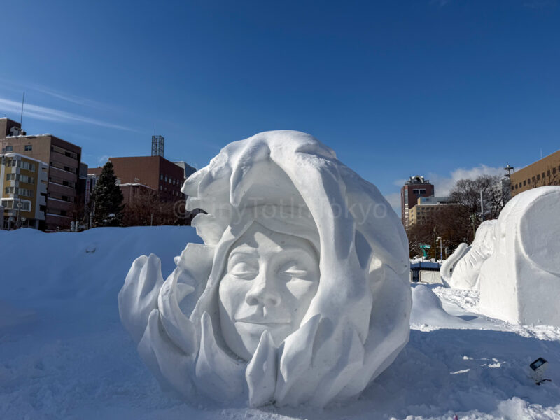 international snow sculpture at sapporo snow festival