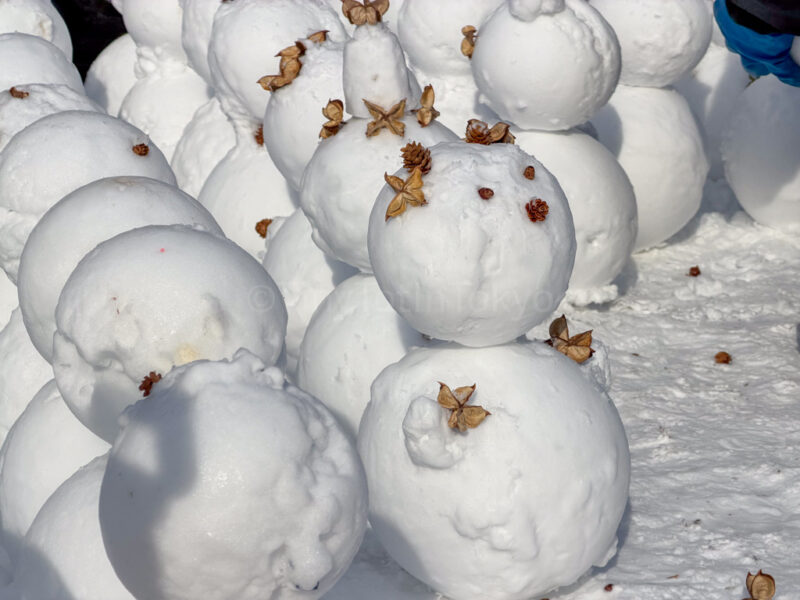 snowmen at sapporo snow festival