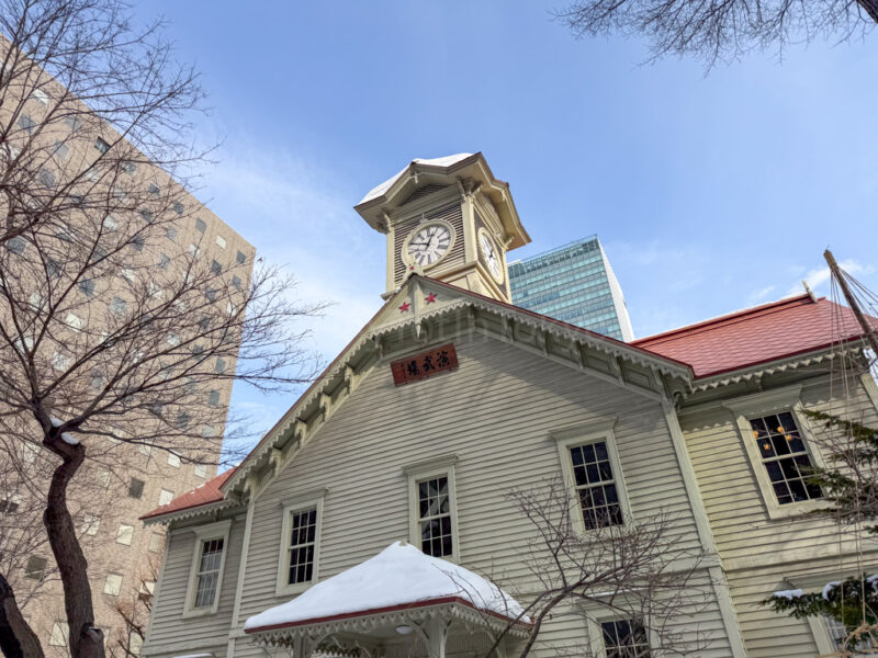 Sapporo Clock Tower in winter