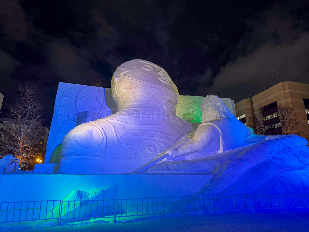 snow sculptures at sapporo snow festival