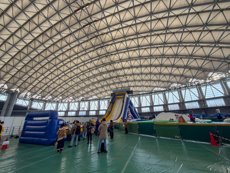indoor play area at tsudome at sapporo snow festival