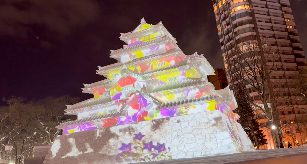 a castle at sapporo snow festival
