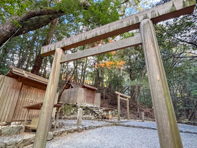 a torii gate at ise jingu shrine
