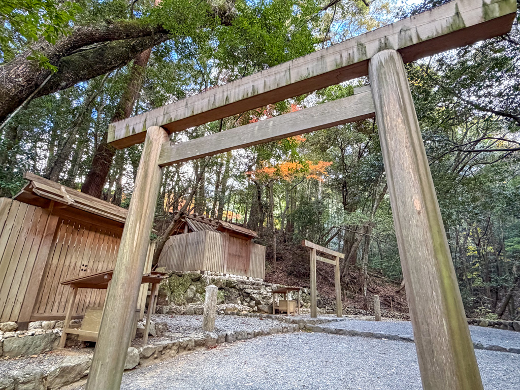 a torii gate at ise jingu shrine