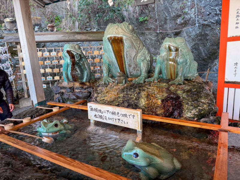 frogs at Futami Okitama Shrine