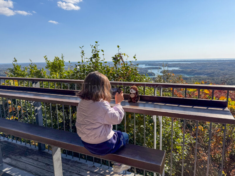 a child at yokoyama viewpoint