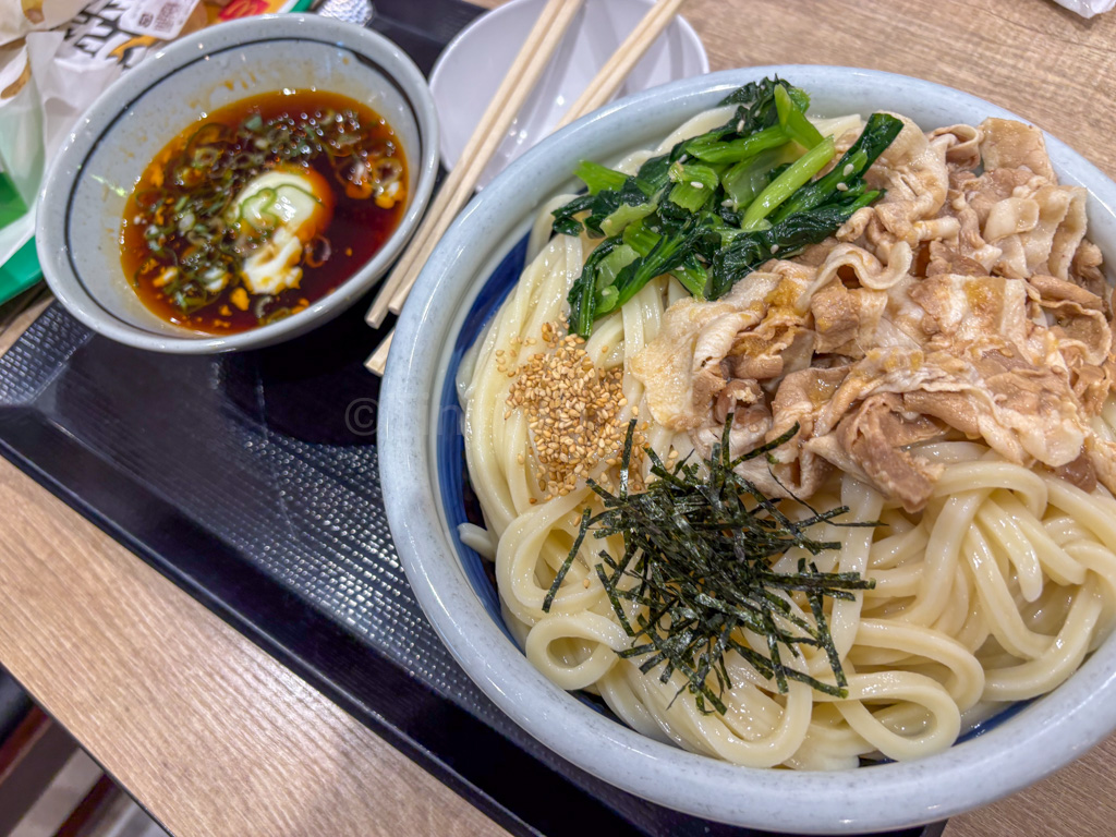 udon tsukemen from a family restaurant in japan