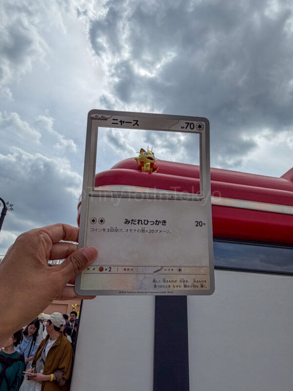 taking photos of Pokemon using a card at pokepark kanto