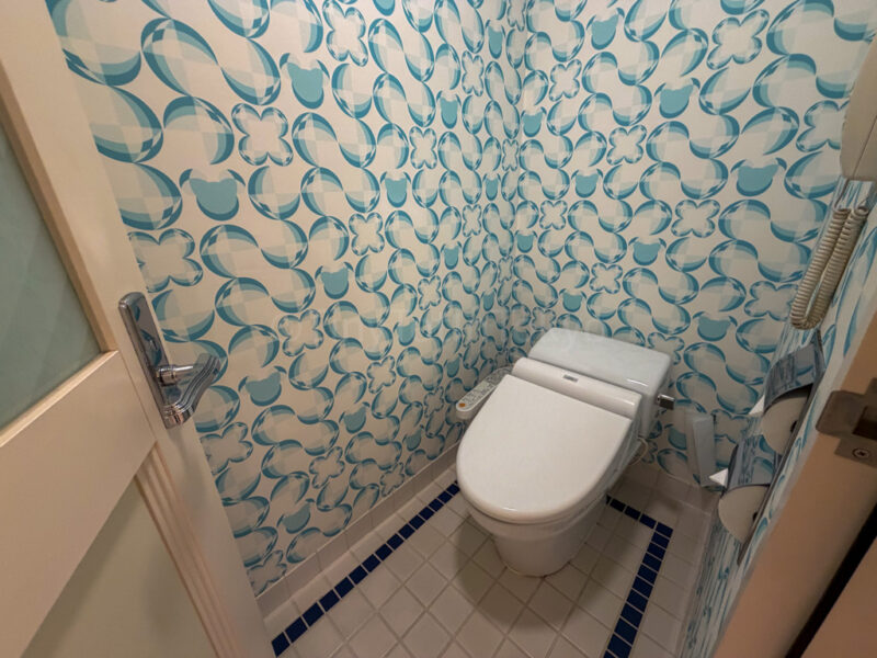 toilet in room at Disney Ambassador Hotel