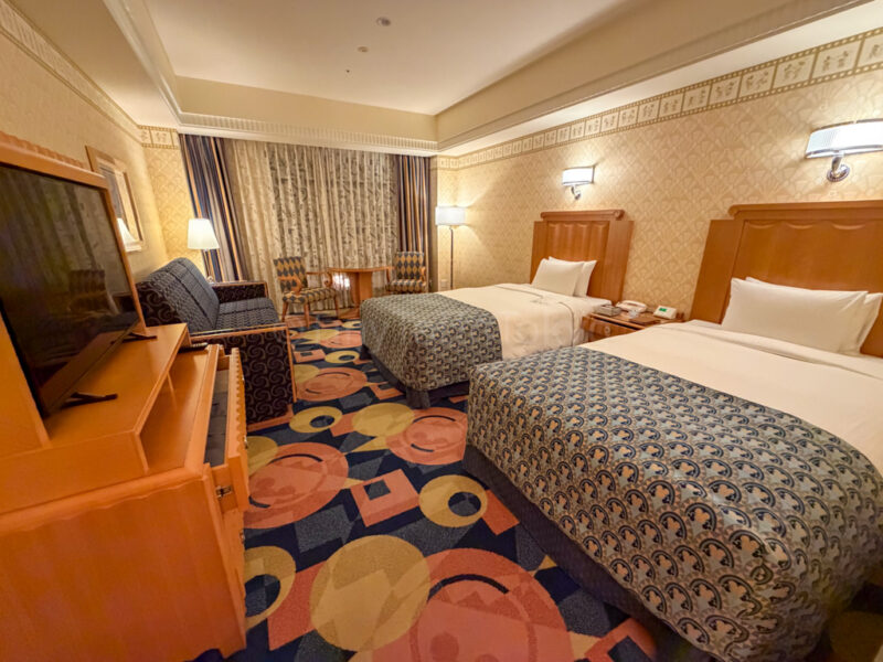 twin room with semi double beds at tokyo disney ambassador hotel