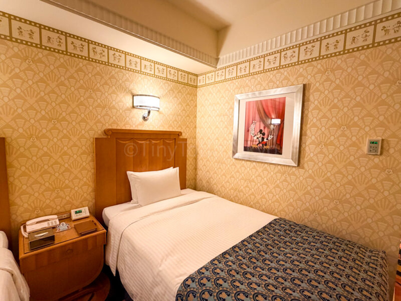 mickey artwork on wall of room at tokyo disney ambassador hotel