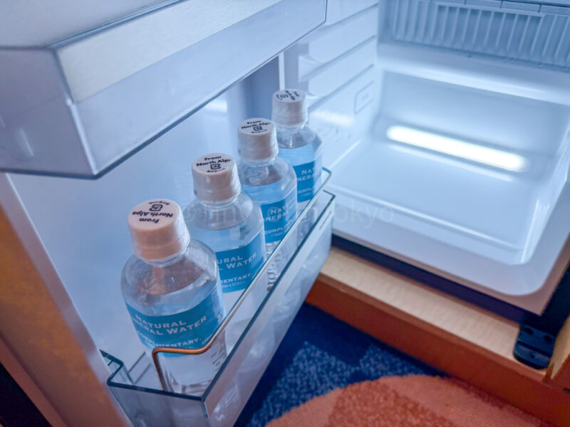 bottled water at tokyo disney ambassador hotel