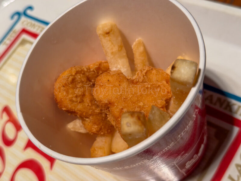fries and mickey nuggets for kids at duffy and friends show restaurant at tokyo disney