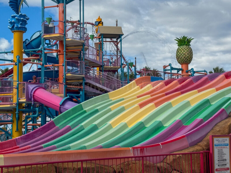 rainbow slides for kids at Nagashima Water Park Jumbo Saltwater Pool