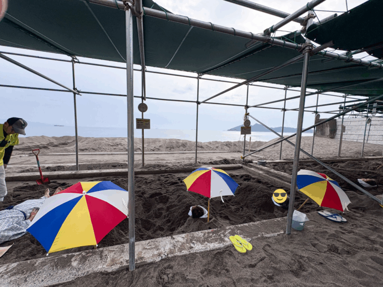 the view from ibusuki sand bath in kagoshima