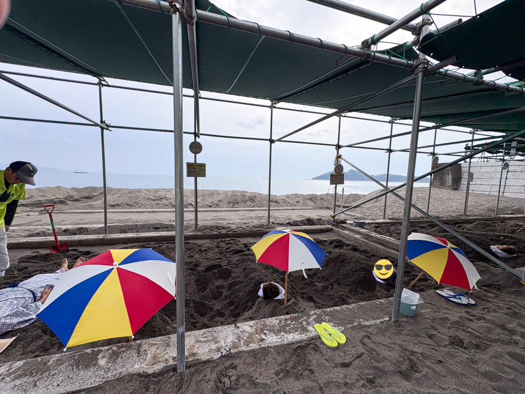 the view from ibusuki sand bath in kagoshima