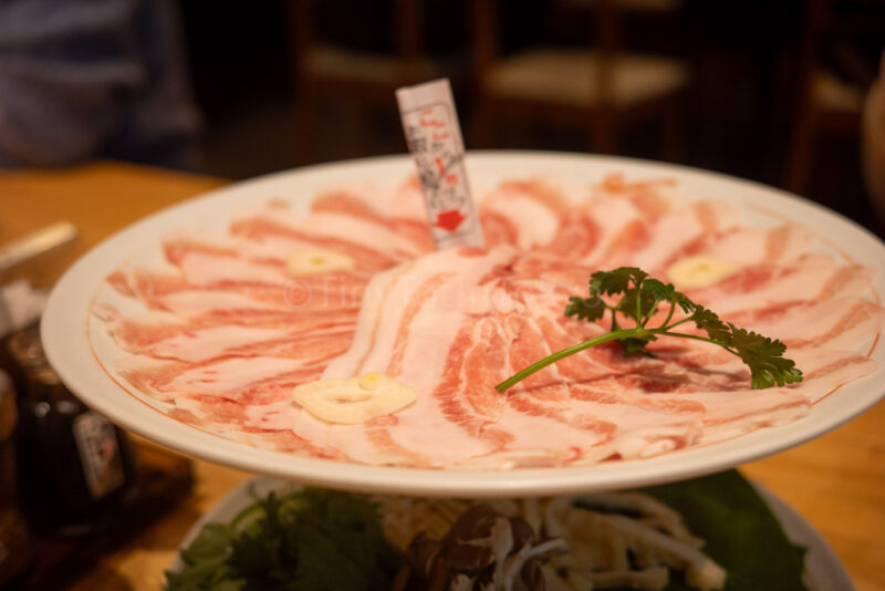Kurobuta pork dinner in kagoshima