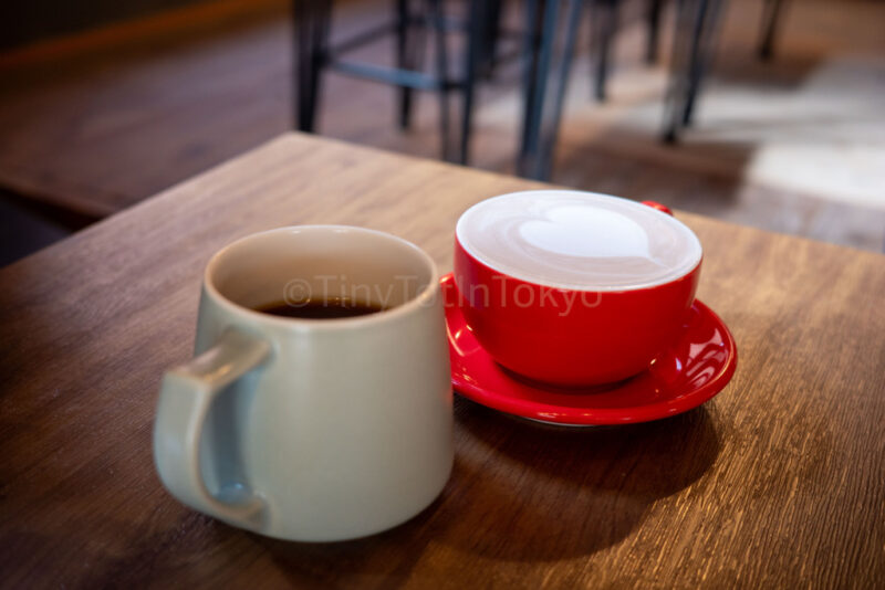 coffee and chocolate milk at Takachihogawara
