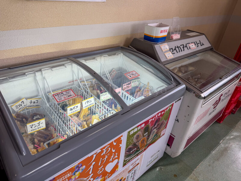 ice cream at sayuri ibusuki sand bath in kagoshima