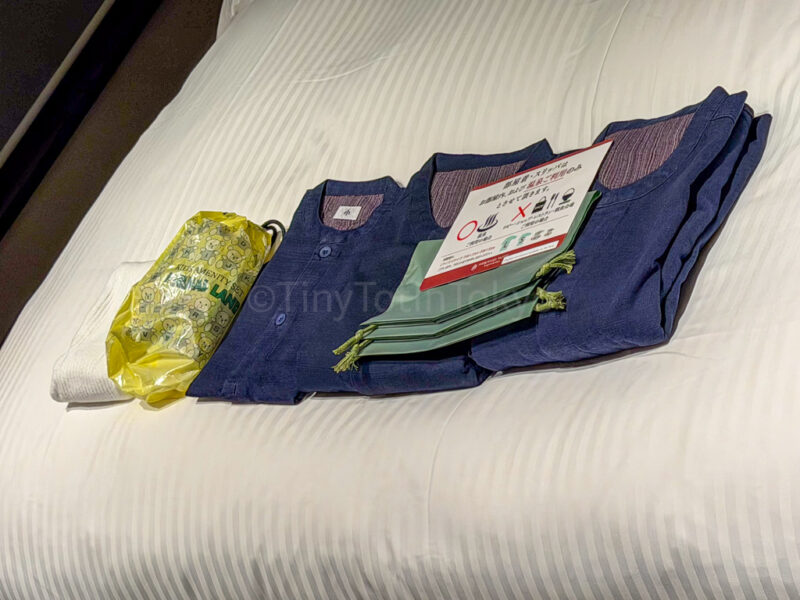 pajamas at Shiroyama hotel kagoshima