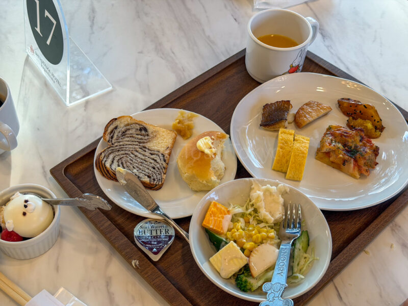 children's breakfast at Shiroyama hotel kagoshima
