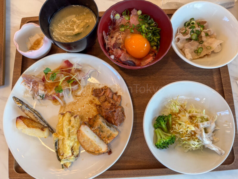 Japanese breakfast at Shiroyama hotel kagoshima