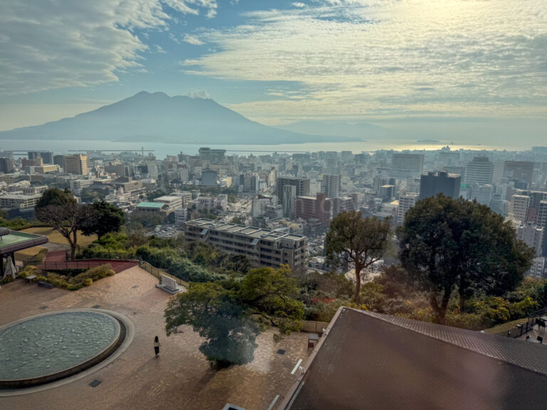 view of sakurajima from Shiroyama hotel kagoshima