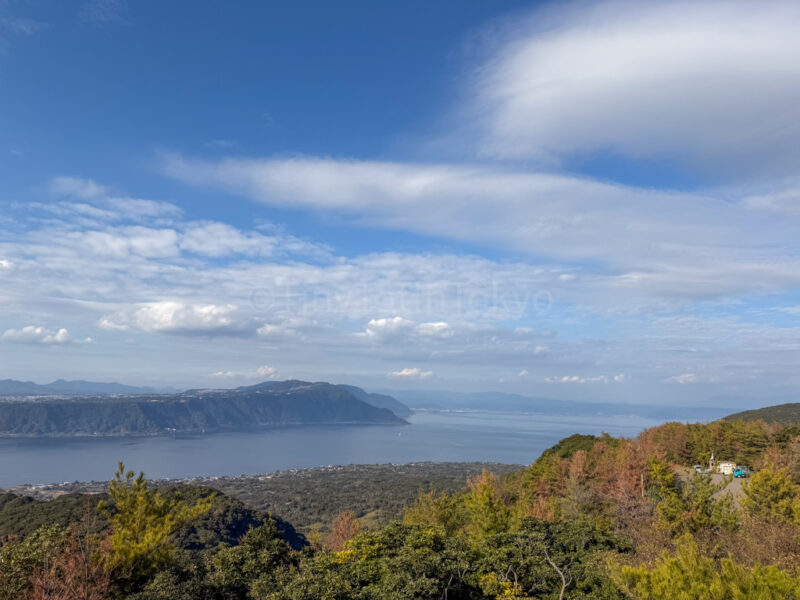 view of bay from Yunohira Observation Deck in sakurajima