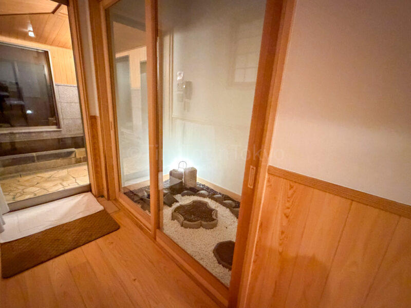 little indoor rock garden at Shikinoyado Meisui ryokan in Kagoshima