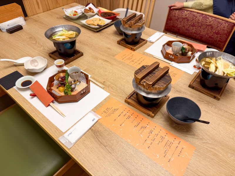 dinner at Shikinoyado Meisui ryokan in Kagoshima