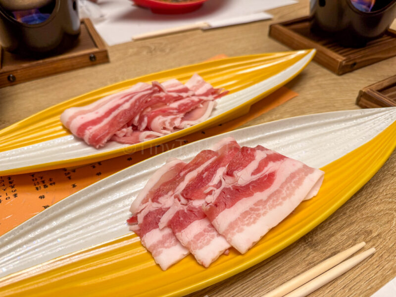 shabu shabu kurobuta at Shikinoyado Meisui ryokan in Kagoshima