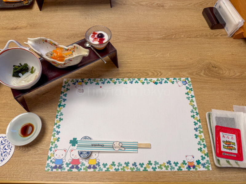 children's breakfast at Shikinoyado Meisui ryokan in Kagoshima