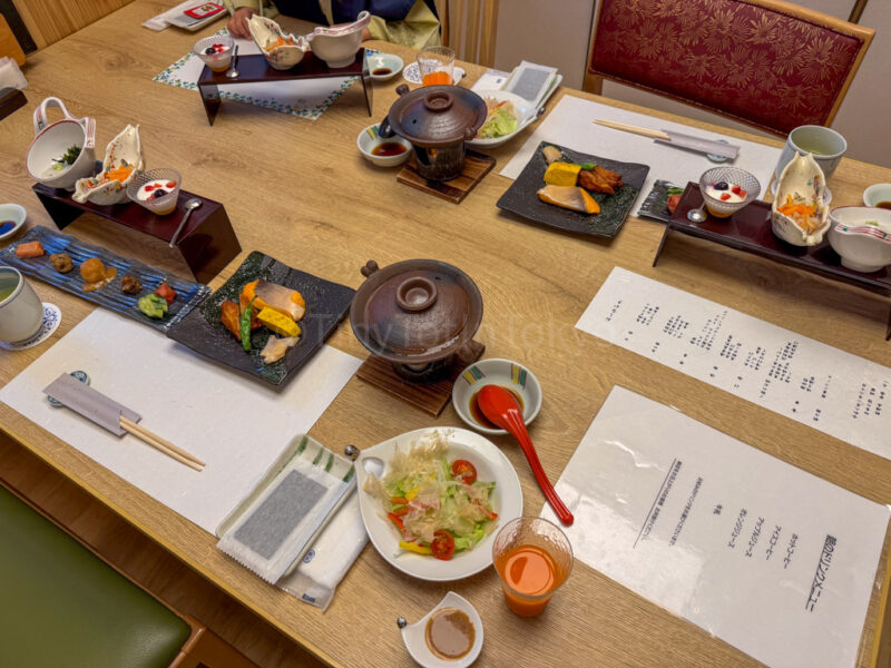 breakfast at Shikinoyado Meisui ryokan in Kagoshima
